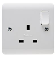 GB6:CR1304/D - Instinct 1 Gang, DP Switched Wall Socket, Dual Earth, 13A