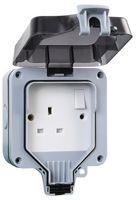 PELB1119 - Outdoor DP Switched Socket, 1 Gang, 13A, IP66