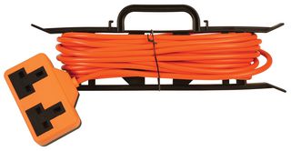 PELB1217 - 2 Gang Rubber Mains Extension Lead with 'H' Frame, 10m, Orange