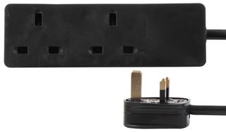 PELB1398 - 2 Gang Extension Lead, 3m, Black
