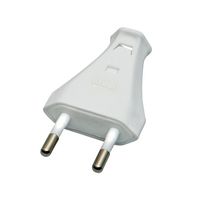 EU-RW-2P-W - Euro Plug, Rewireable, 2.5A, White