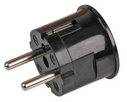 ECS001-SHU-RA - Rewireable Schuko Plug, Side Entry, 16A, Black