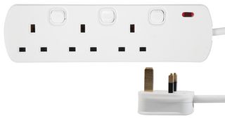 PELB2001 - 3 Gang Switched Mains Extension Lead, 7.5m, White