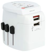 1.302470 - PRO Light USB Travel Adaptor, 2x USB A.  250V, 6.3A