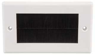 PELB2213 - Brush Plate, 2 Gang, Black