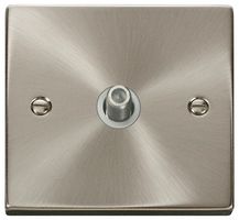 VPSC156WH - Non-Isolated Satellite Socket, 1 Gang, Satin Chrome