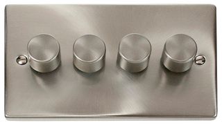 VPSC164 - Dimmer Switch, 4 Gang, 2 Way, 100W, Satin Chrome