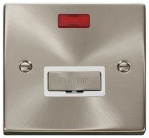 VPSC753WH - Fused Connection Unit with Neon, 1 Gang, 13A, Satin Chrome