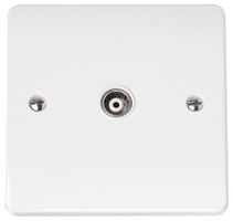 CMA158 - Isolated Coaxial Socket, 1 Gang, White