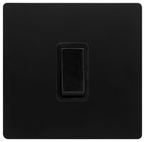 SFBK025BK - Intermediate Light Switch, 1 Gang, 10AX, Black