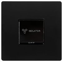 SFBK020BK - Fan Isolator Switch, 1 Gang, 3 Pole, 10A, Black