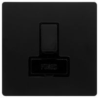 SFBK651BK - Switched Fused Connection Unit, 1 Gang, 13A, Black