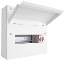CUEB10MS8 - Metal Consumer Unit, 10 Way, 100A Mains Switch