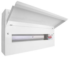 CUEB22MSSP19 - Metal Consumer Unit, 22 Way, 100A Mains Switch & SPD
