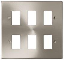 VPSC20506 - Deco Frontplate, 6 Gang, Satin Chrome
