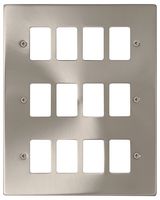 VPSC20512 - Deco Frontplate, 12 Gang, Satin Chrome