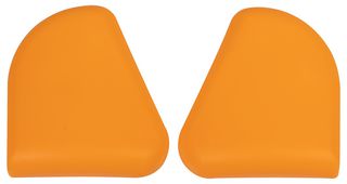 MM/ORANGE - Mini Desktop End Caps, Orange, Pack of 2