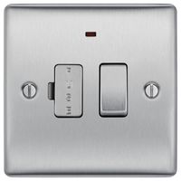 NBS52-01 - Switched Fused Connection Unit with Indicator, 13A, Brushed Steel