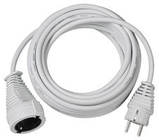 1168440 - Euro Mains Extension Cable, 250V AC, 5m, White