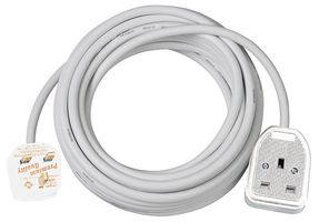 1166563015 - Mains Extension Cable, 250V AC, 13A, 3m, White