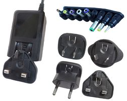 25HK-AW-240A063-CP - 24V, 630mA, 15W, International Plug In Power Supply (Level VI), Universal with 8x Tips