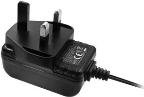PEL00847 - 12V, 1A, 12W, Plug In Power Supply (Level VI), 2.5mm Plug