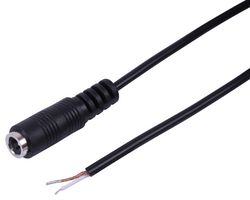 PELB2051 - DC Power Extension Lead, 2.1x5.5mm Socket to Bare Ends, 1.5m
