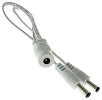 TP-SPLIT-2-16AWG-W - DC Splitter Cable, 2.1mm, 2 Way, 380mm, White