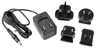 PELL0487 - AC/DC Interchangeable Power Supply, 24V DC, 1A, 24W, 2.5mm DC Plug