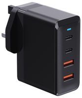 TGR-USB-100W-PD-UK-2C2A - GaN USB PD Fast Charger, 100W, 4 Port, 2x USB A, 2x USB C