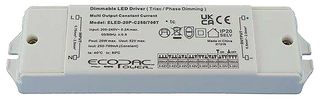 ELED-20P-C250/700T - Triac Dimmable DIP LED Driver, 3-42V DC, 250-700mA, 20W