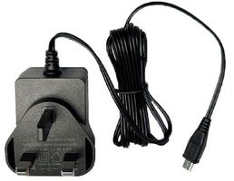 14GJ15WD-0500100BW-USB - AC/DC Plug Top Power Supply, 5V DC, 1A, 5W, USB Micro Plug