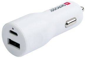 SKCHCA0120WPDCN - USB PD Car Charger, 20W, 2 Port, 1x USB A, 1x USB C