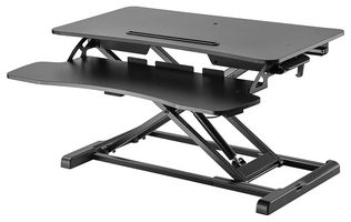 DESK06B - Two-tier Stand-Up Desk Workstation, Black