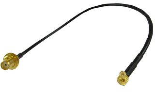 CBA-SMAF-MCXMR - SMA Bulkhead Socket to MCX 90° Plug Adaptor Lead - 200mm