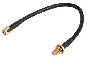 CBA-SMAM-SMAFIP - Female SMA Bulkhead RG58 to SMA Male 200mm