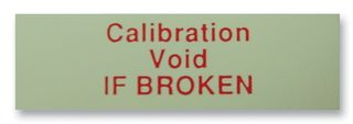 13043 - Tamperproof Labels, "Calibration Void If Broken", Rectangular - 17 Pack