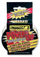 2POWERGRIP25 - 25mm x 2.5m Mammoth Powerful Grip Double Sided Tape, Clear