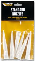 NOZSTD - Standard Silicone Sealant & Caulking Cartridge Nozzles / Tips, 6 Pack