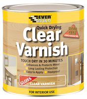 WVARCLG07 - Quick Dry Clear Gloss Finish Wood Varnish, 750ml