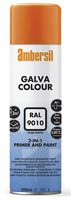 GALVA COLOUR WHITE RAL 9010 - 2 In 1 Galvanising Primer and Paint Spray Pure White RAL 9010, 500ml