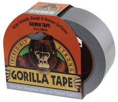 GORILLA TAPE SILVER 11M - 48mm x 11m Gorilla Gaffer Tape, Silver