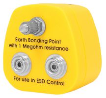 070-0016F - ESD Earth Triple Bonding Plug, 2x Studs & 1x Binding Post (Euro)