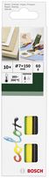 2609256D30 - 150mm x 7mm Colour Glue Sticks, 10 Pack