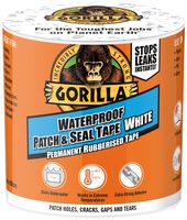 3044741 - Waterproof Patch & Seal Gorilla Tape, White - 100mm x 3m