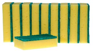HL013 - Large Green Abrasive Sponge Scourers, 10 Pack