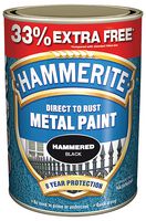 5158237 - Direct to Rust Hammered Finish Paint, Black - 1L