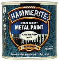 5084836 - Direct to Rust Hammered Finish Paint, White - 250ml