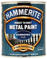 5092938 - Direct to Rust Hammered Finish Paint, Blue - 750ml