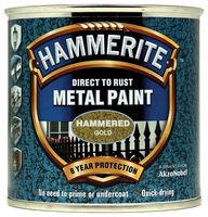 5084818 - Direct to Rust Hammered Finish Paint, Gold - 250ml